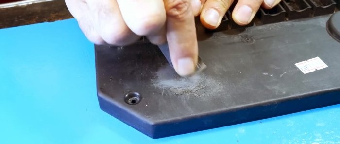 How to easily repair cracks and holes in plastic parts