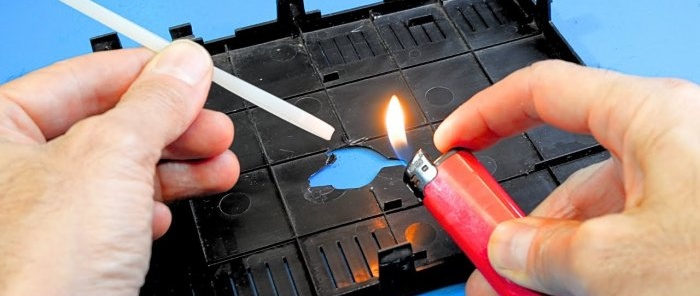 How to easily repair cracks and holes in plastic parts