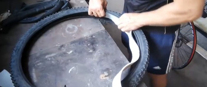 Lifehack on how to protect bicycle wheels from punctures