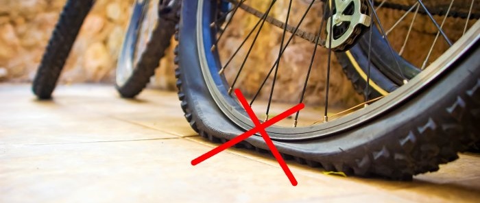 Lifehack on how to protect bicycle wheels from punctures