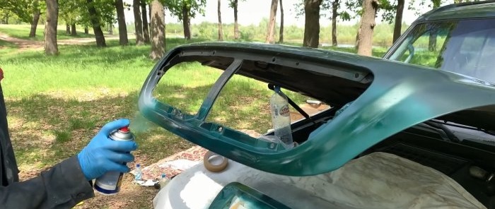 How to paint a car without a garage, even in the forest