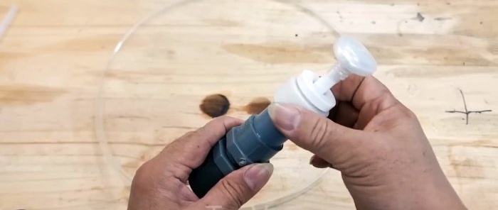 How to make a stationary dispenser from a regular bottle