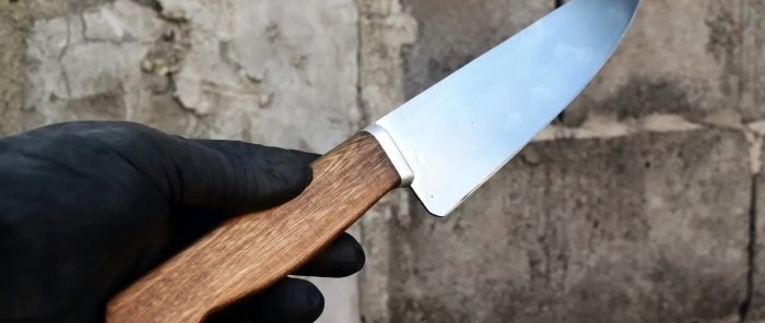 How to repair a kitchen knife with a broken shank