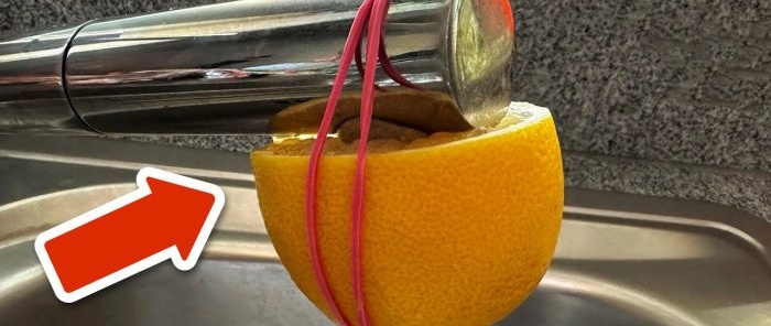 Hang a lemon on the tap and you will be forever grateful