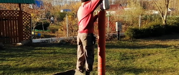 Round concrete fence posts Quickly simple and beautiful